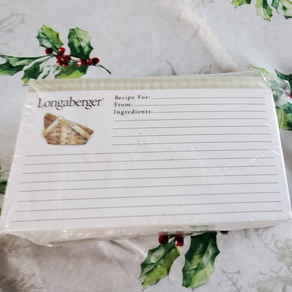 Longaberger Recipe Cards